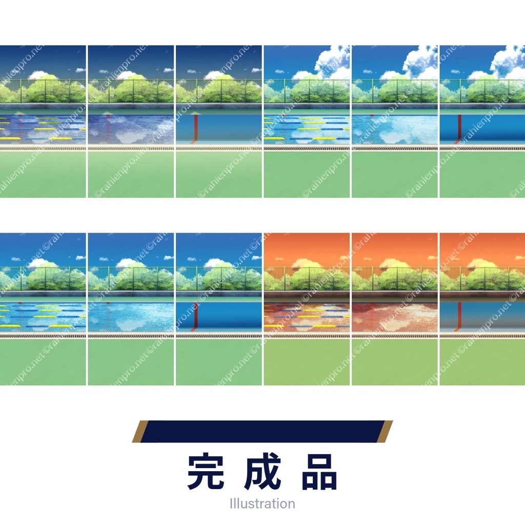 背景素材 プール