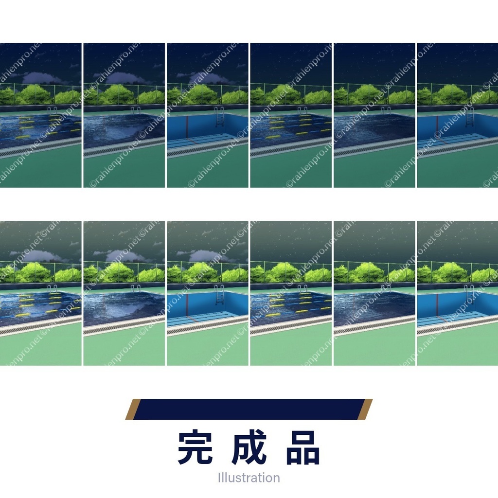 背景素材 プール