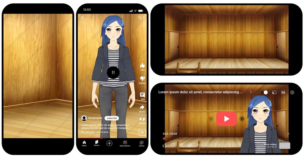 背景素材 檜舞台