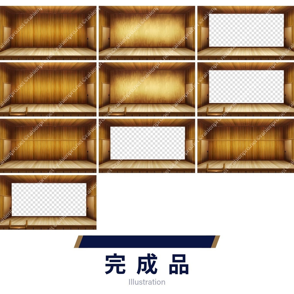 背景素材 檜舞台