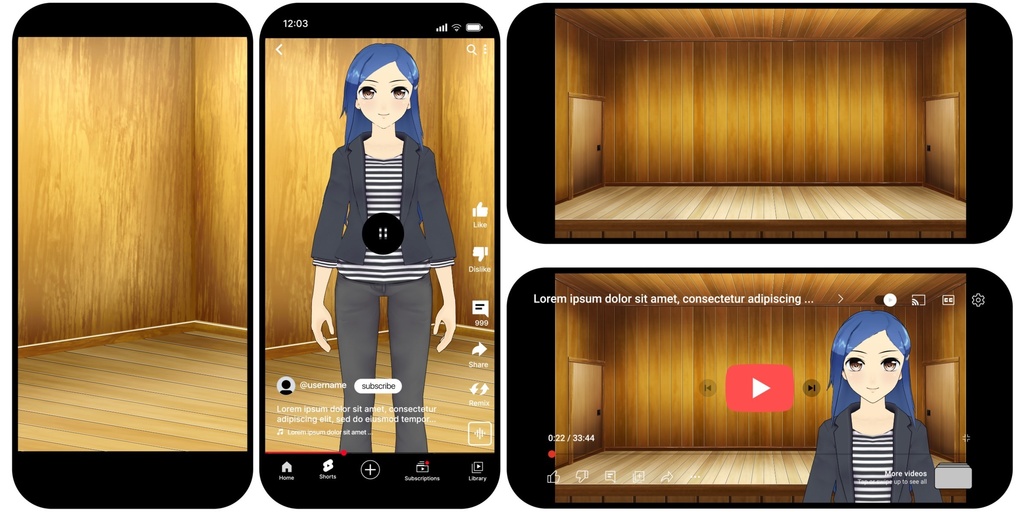 背景素材 檜舞台