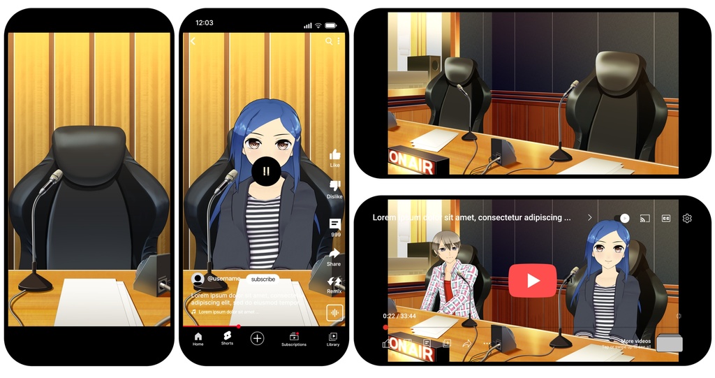 背景素材 ラジオブース