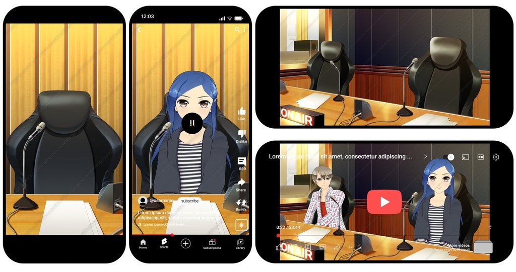 背景素材 ラジオブース