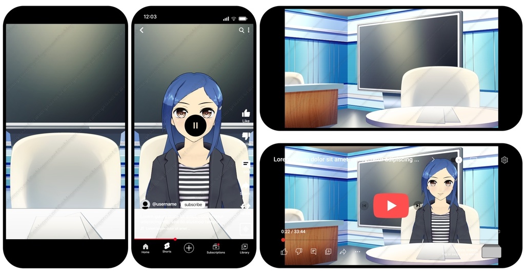 背景素材 ニュース番組