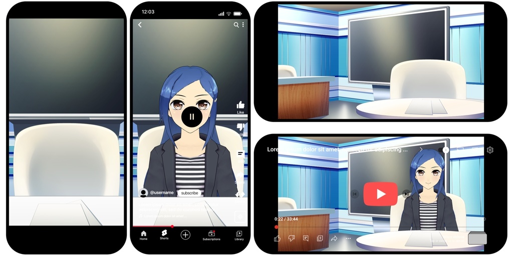 背景素材 ニュース番組