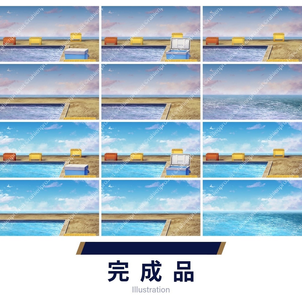 背景素材 釣り堀