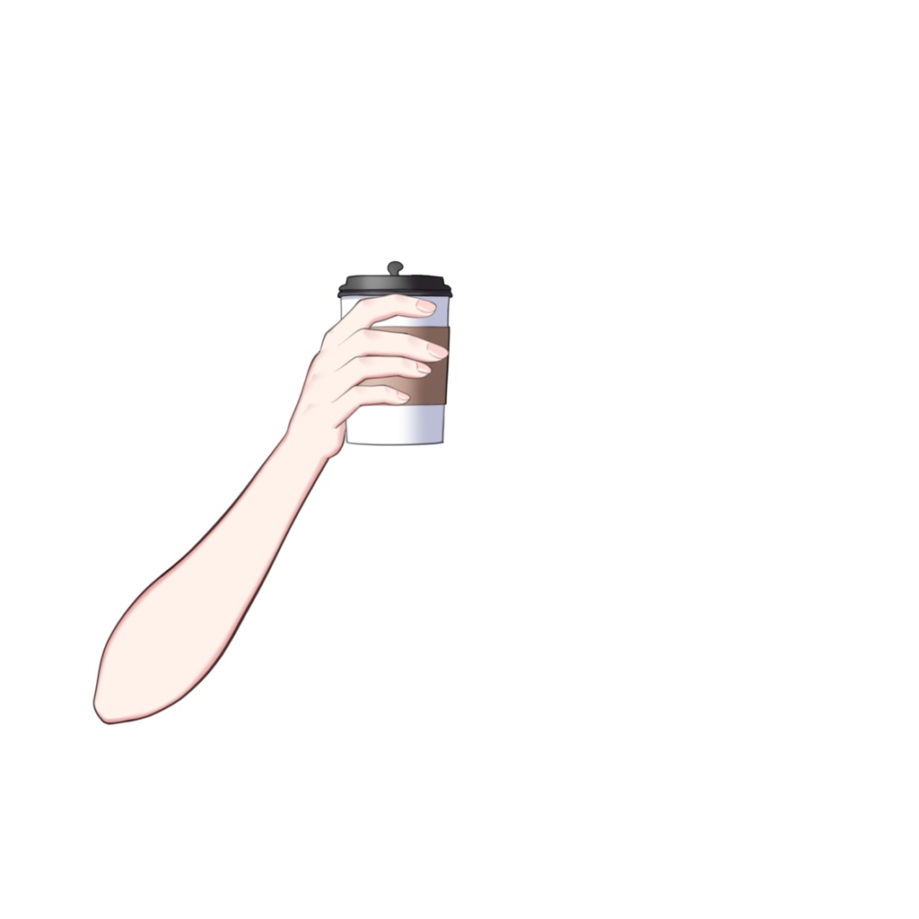 【フリー素材】ドリンクカップを持つ手【Vtuber】