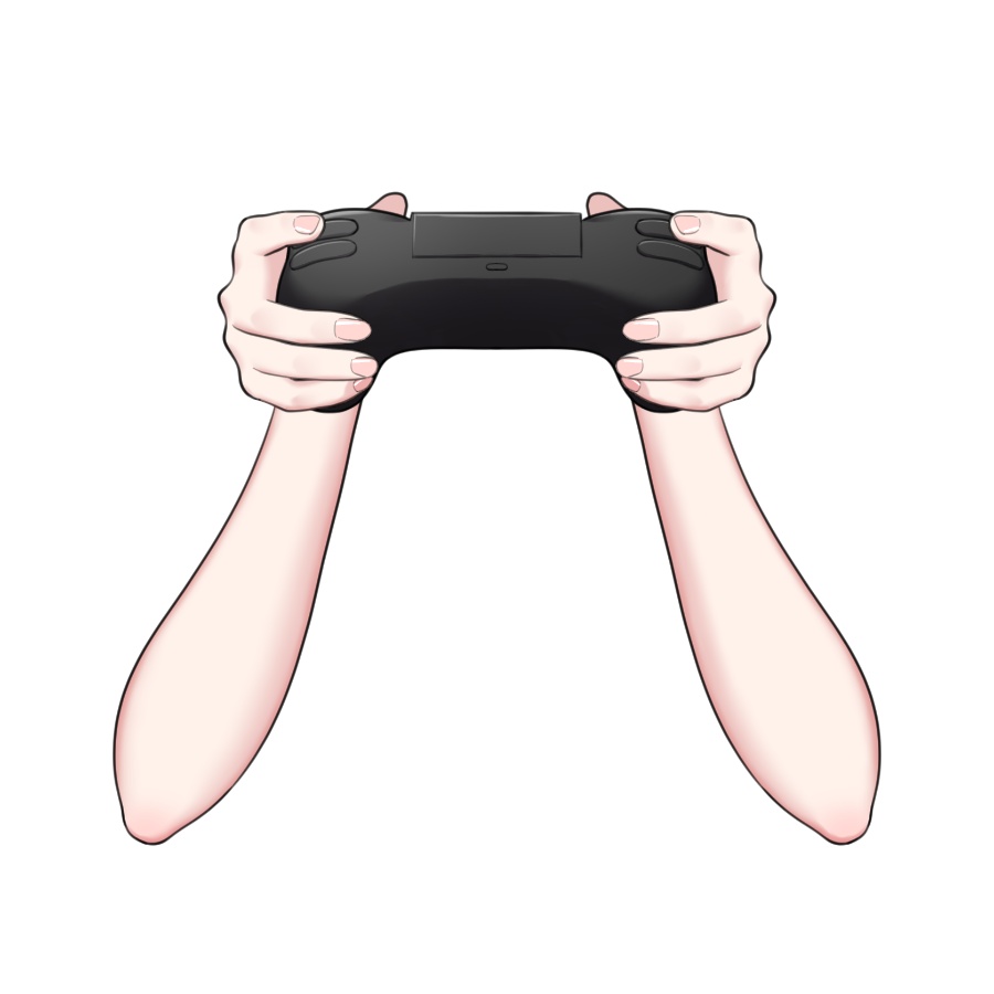 【フリー素材】コントローラーを持つ手【Vtuber】