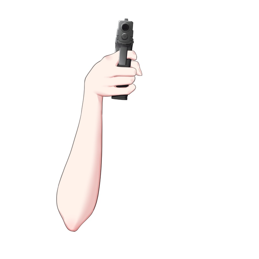 【フリー素材】銃を構える手【Vtuber】
