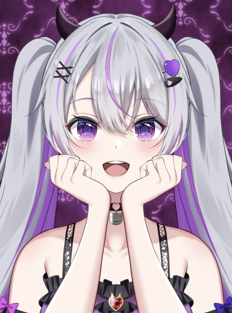 【フリー素材】あごに置く手【Vtuber】