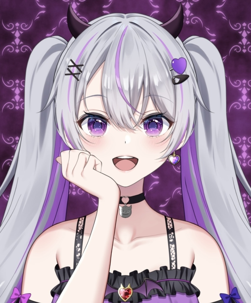 【フリー素材】あごに置く手【Vtuber】