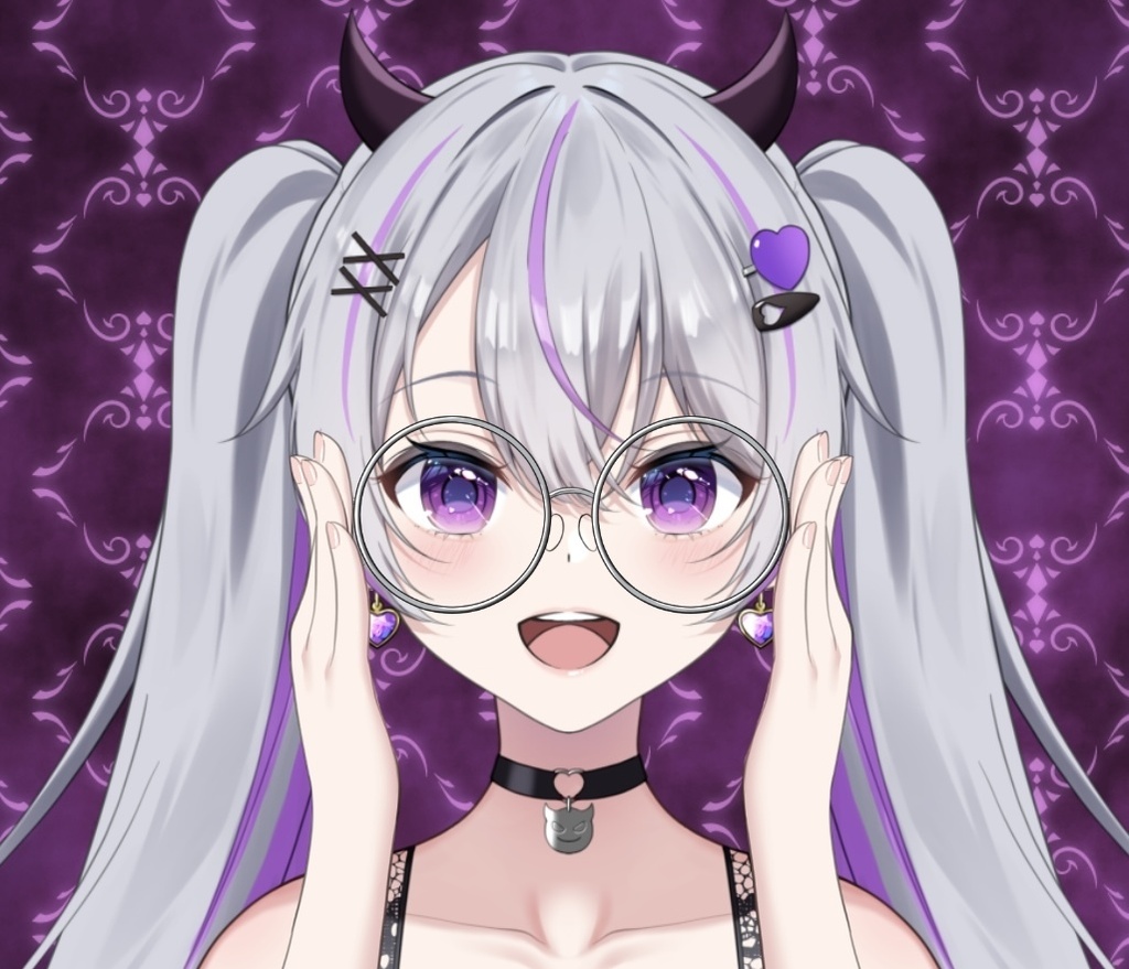 【Vtuber素材】メガネをクイっとする手