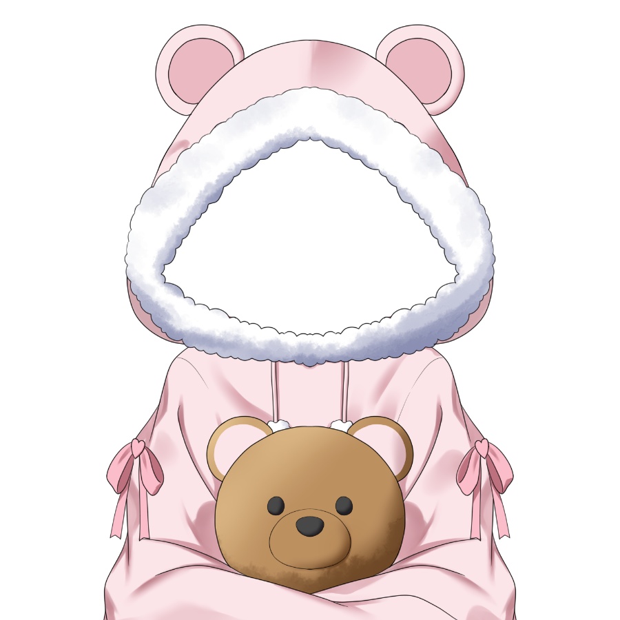 【Vtuber素材】クマ耳パーカー