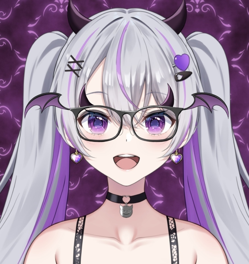 【フリー素材】悪魔のメガネ【Vtuber】