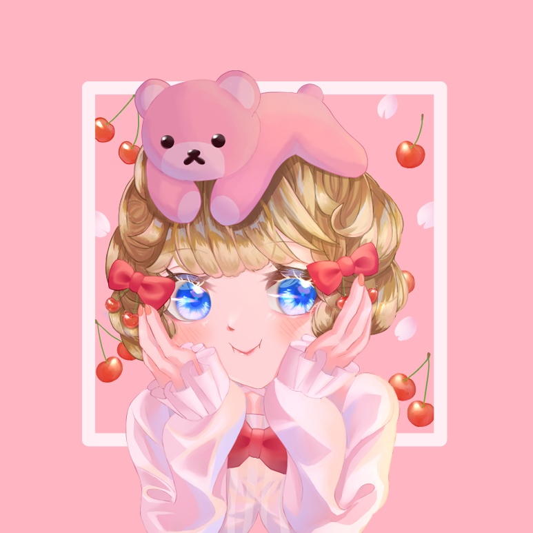 桜と叶絵ちゃん缶バッジ