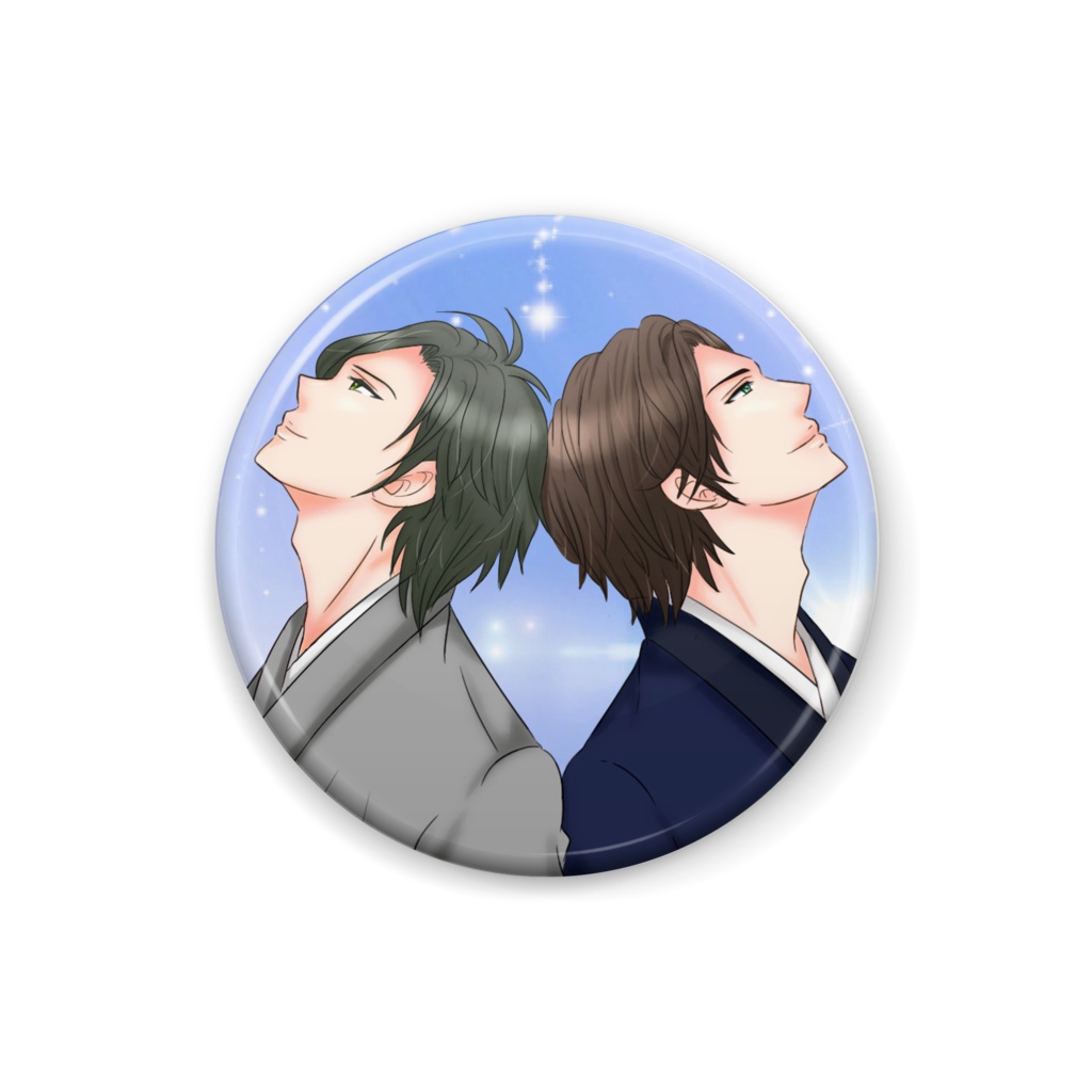 恋乱より伊達政宗&片倉小十郎の奥州ズ缶バッジ(義援金になります)