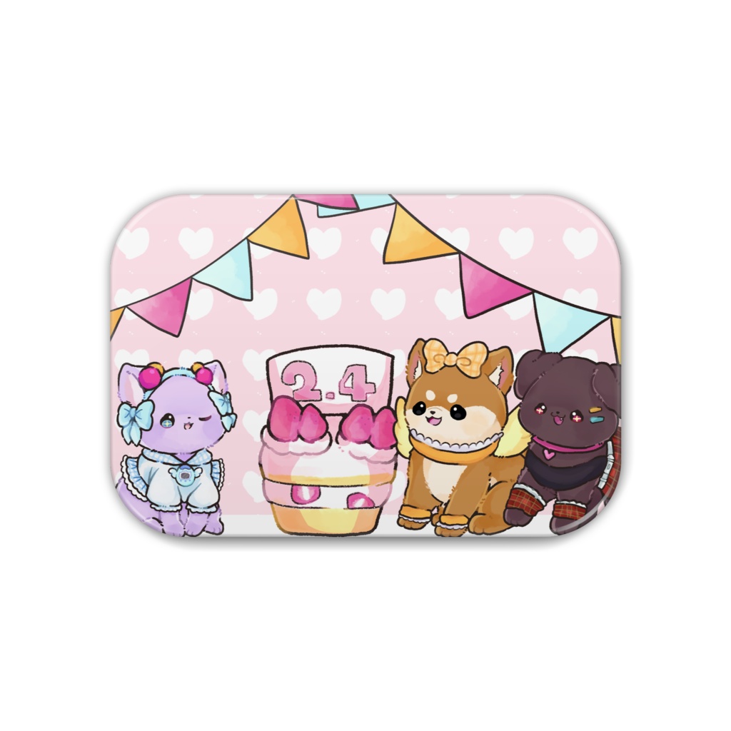 【2024あむあむ生誕祭グッズ】缶バッジ【角丸76×51㎜】