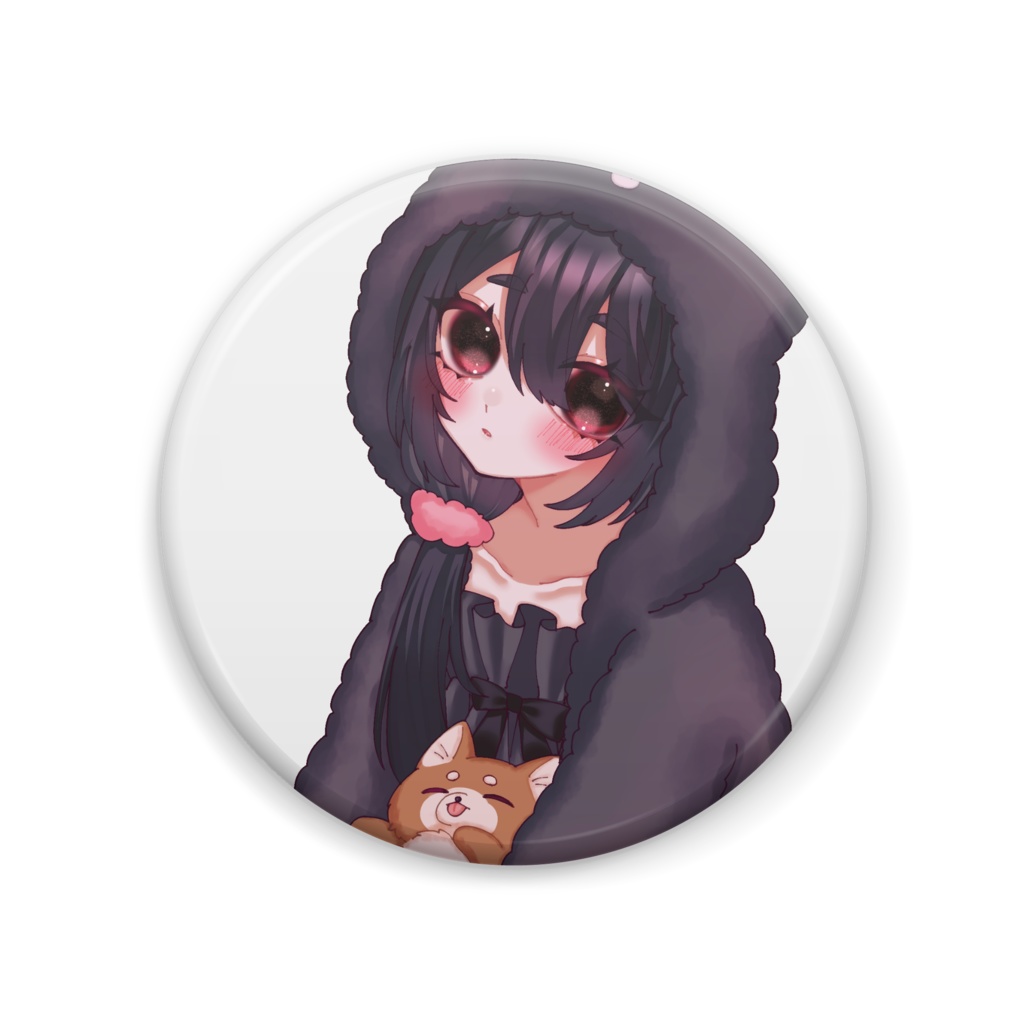 【2024年十璃凛生誕祭グッズ】丸缶バッジ【ご主人&あむあむ】