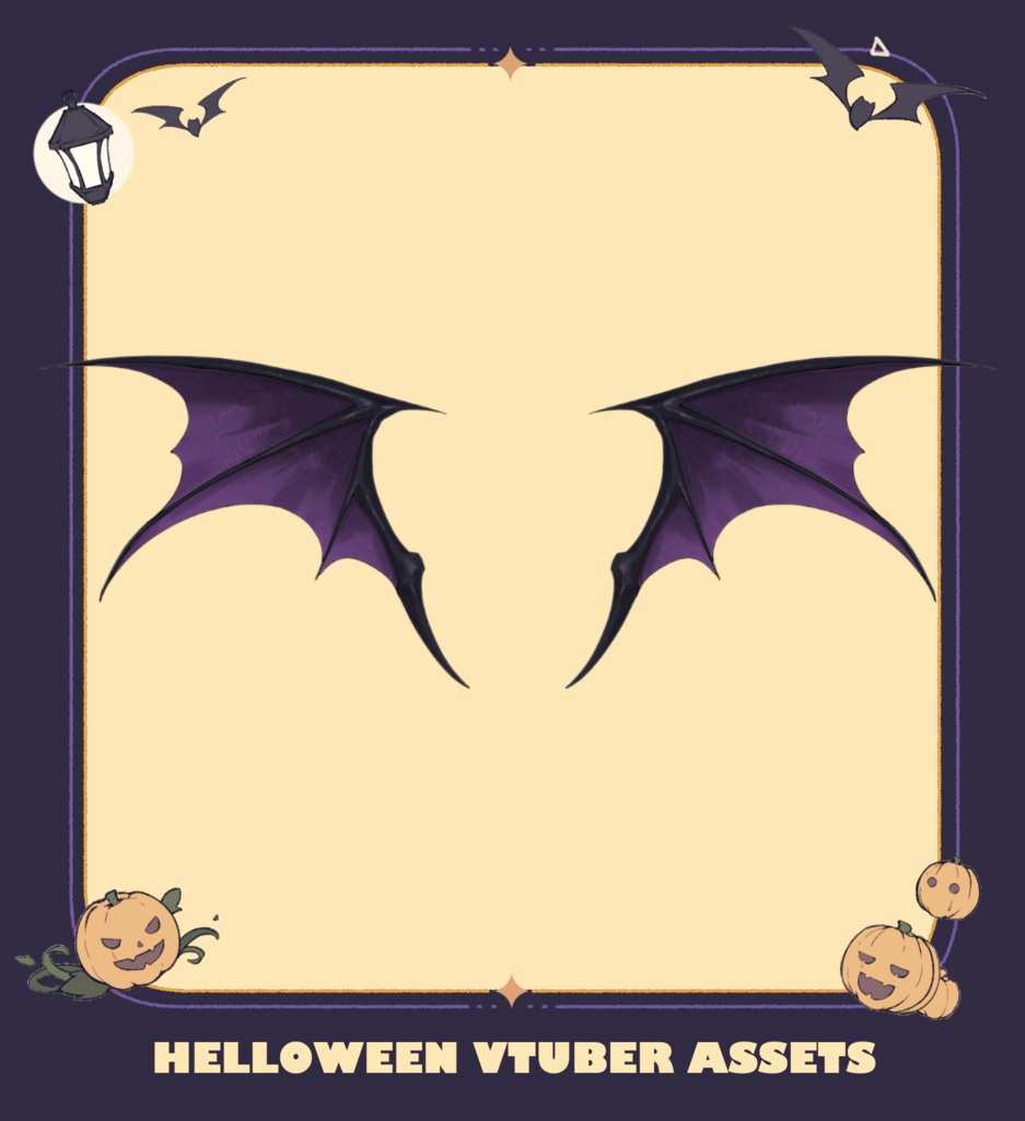 HAlloween Vtuber Assets Bat Wing