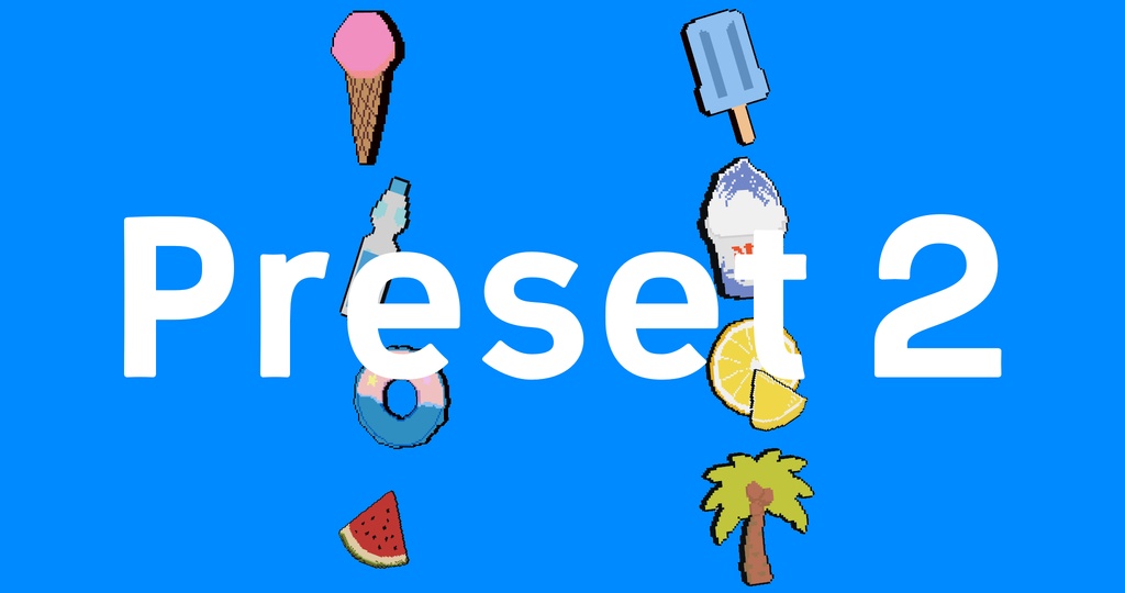 💙夏風ピクセルヘアピンアクセサリーセット💙 Summer Pixel Hairpin Accessories