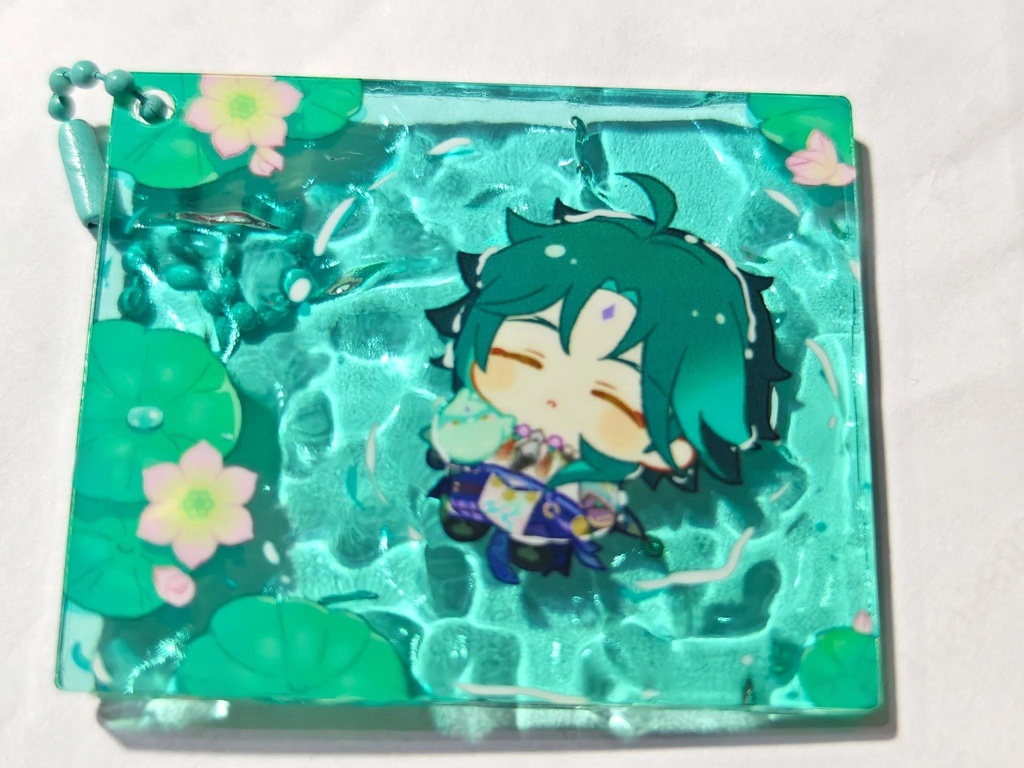 波纹アクキー 魈 タルタリヤ 椒丘 飲月