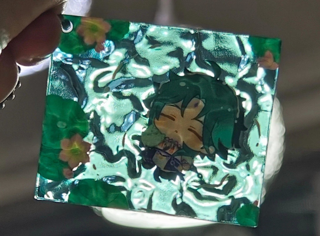 波纹アクキー 魈 タルタリヤ 椒丘 飲月