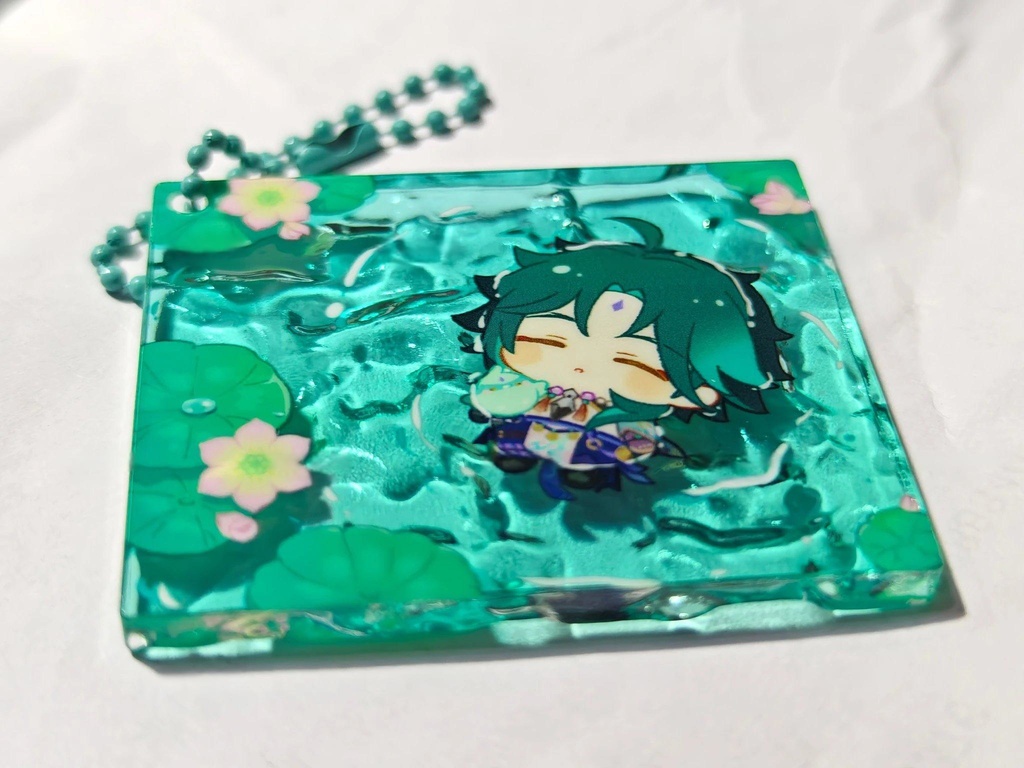 波纹アクキー 魈 タルタリヤ 椒丘 飲月