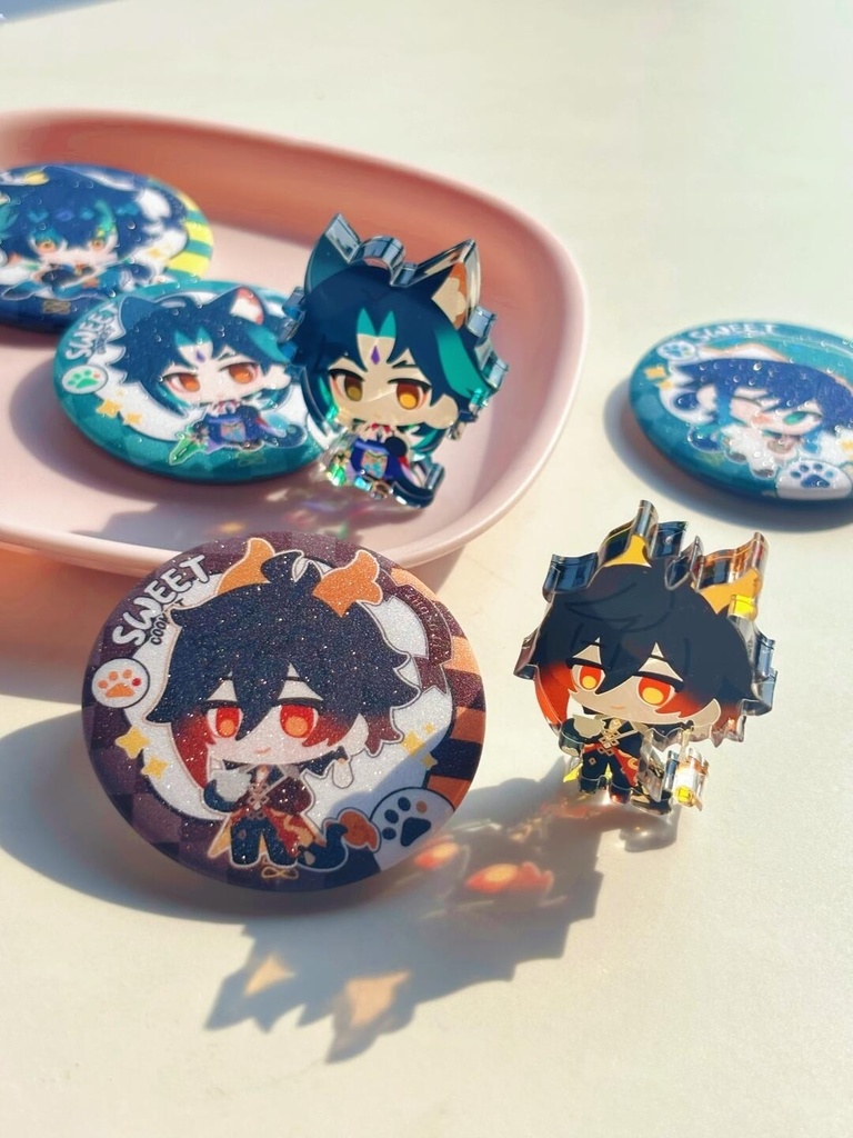 原神1.0 缶バッジ フリンズ キィニチ アルハイゼン カーヴェ