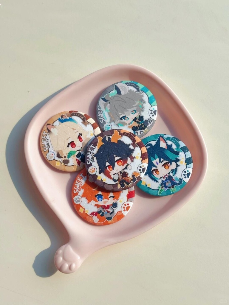 原神1.0 缶バッジ フリンズ キィニチ アルハイゼン カーヴェ