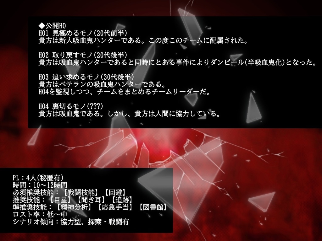 CoCシナリオ「RED×CRIMSON」