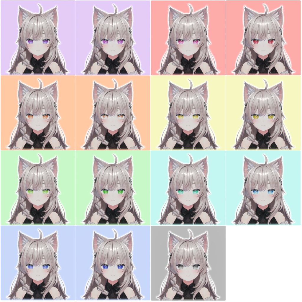 【Shinano対応】Vivid Eye Texture【15Color】かんたんオッドアイ