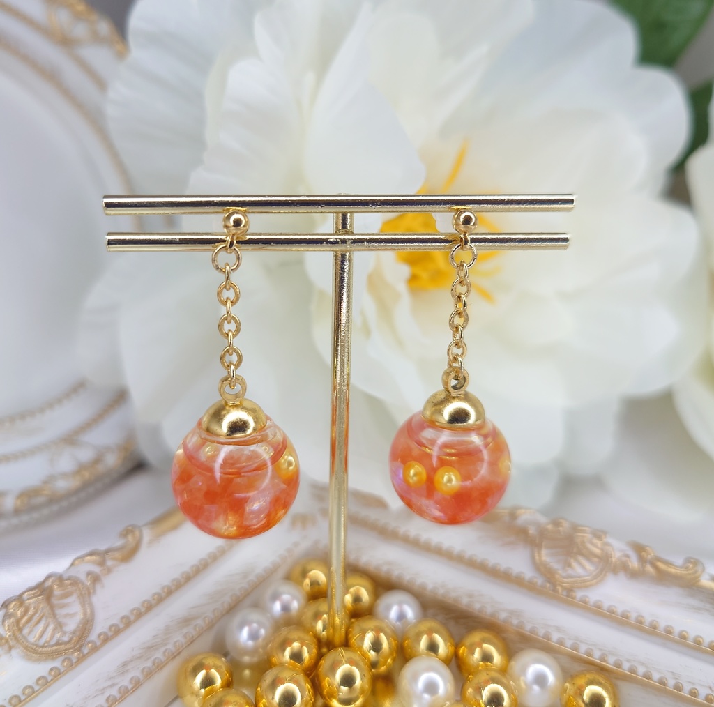 Splendid… -オレンジ- ピアス、イヤリング