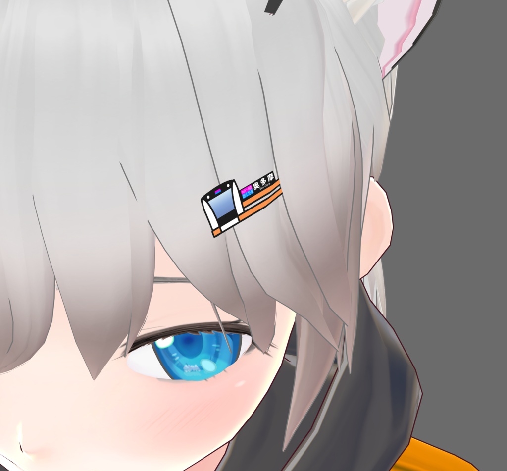 【Vroid用】でんしゃヘアクリップ-Type JC【アクセサリ】