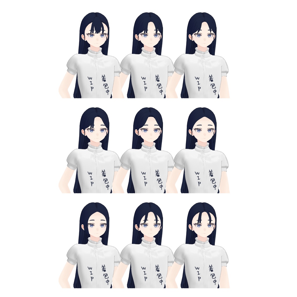 【青 / AO】 - 3Dアバター、デジタルフィギュア / 3D Avatar, Digital Figurine | VRChat and VRM