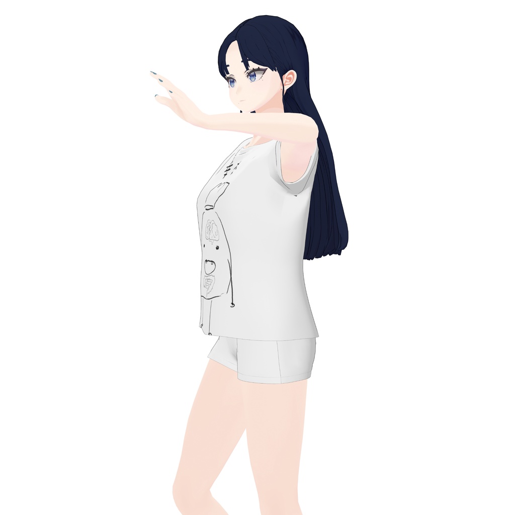 【青 / AO】 - 3Dアバター、デジタルフィギュア / 3D Avatar, Digital Figurine | VRChat and VRM
