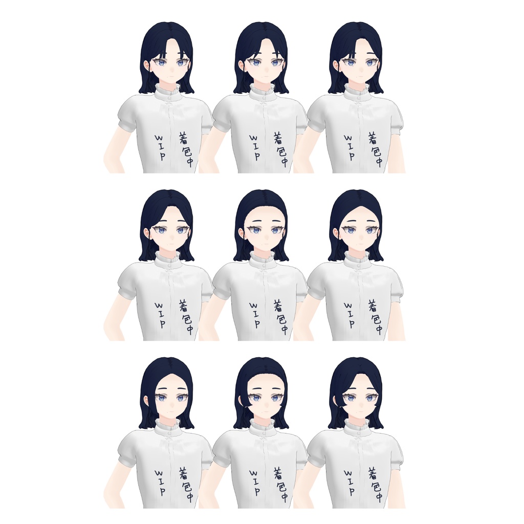 【青 / AO】 - 3Dアバター、デジタルフィギュア / 3D Avatar, Digital Figurine | VRChat and VRM