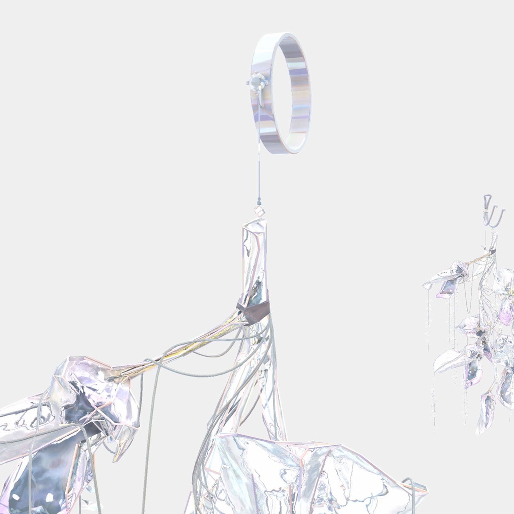 先行販売中【枝垂れ藤 / Shidare Fuji】デジタル美術品(イヤーカフ、指輪、杖、バッグチャーム)、VRChat対応