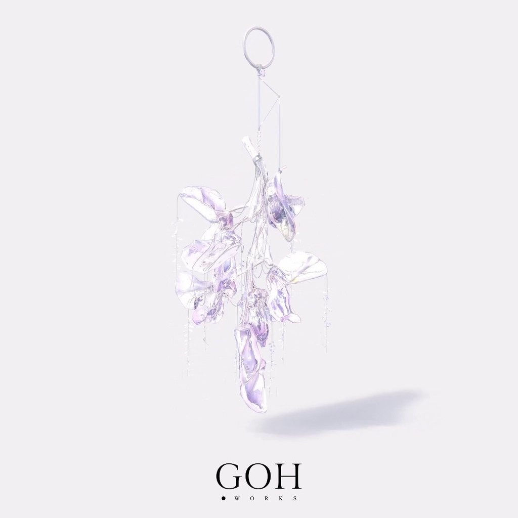 【先行販売】枝垂れ藤 / Shidare Fuji|デジタル美術品 / イヤーカフ、指輪、杖、バッグチャーム、VRChat対応