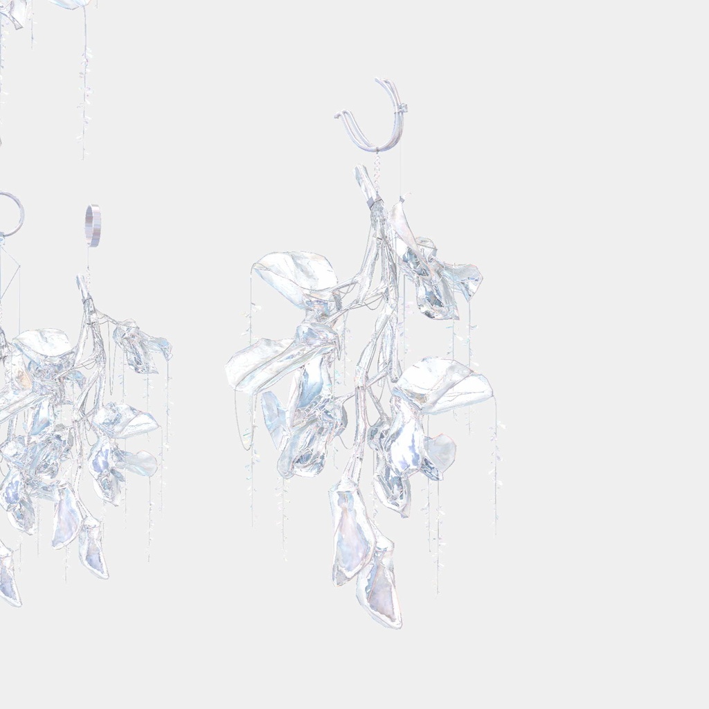 先行販売中【枝垂れ藤 / Shidare Fuji】デジタル美術品(イヤーカフ、指輪、杖、バッグチャーム)、VRChat対応