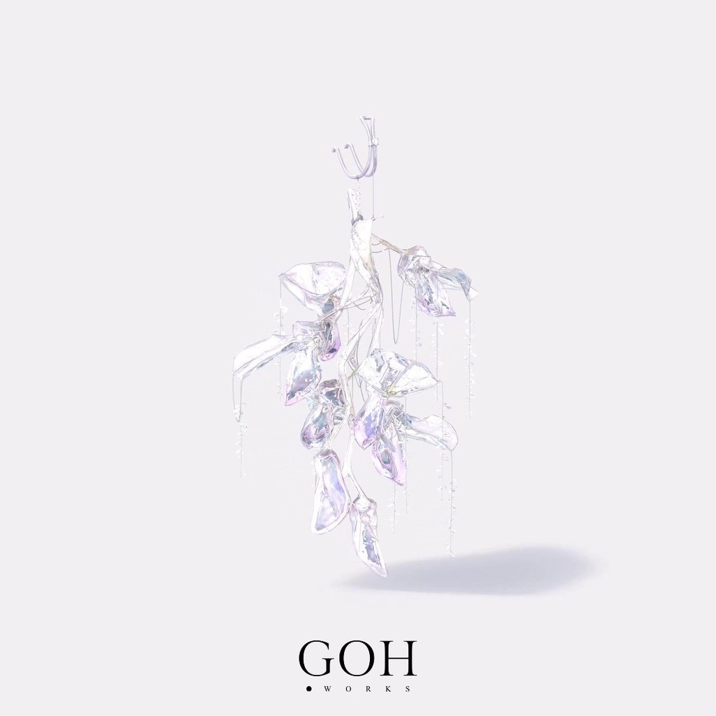 【先行販売】枝垂れ藤 / Shidare Fuji|デジタル美術品 / イヤーカフ、指輪、杖、バッグチャーム、VRChat対応