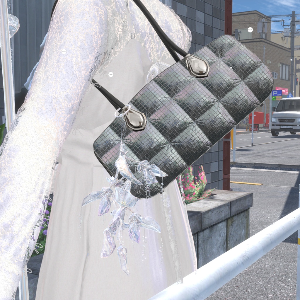 先行販売中【枝垂れ藤 / Shidare Fuji】デジタル美術品(イヤーカフ、指輪、杖、バッグチャーム)、VRChat対応