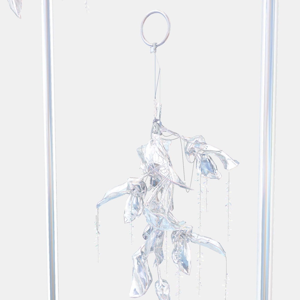 先行販売中【枝垂れ藤 / Shidare Fuji】デジタル美術品(イヤーカフ、指輪、杖、バッグチャーム)、VRChat対応