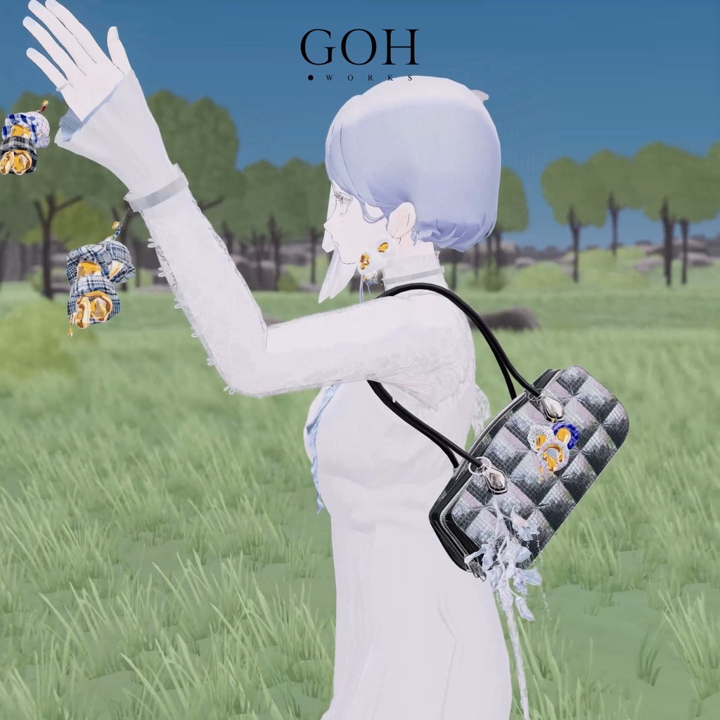 とろけるスズランのボンボン|イヤリング、ブローチ、ボンボン、チョーカー、ブレスレット、指輪、VRChat対応