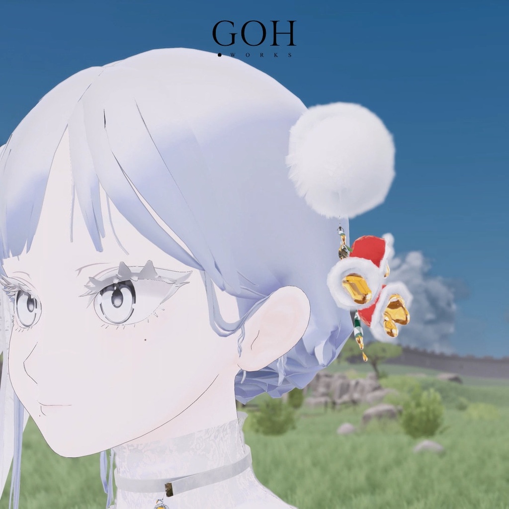 とろけるスズランのボンボン|イヤリング、ブローチ、ボンボン、チョーカー、ブレスレット、指輪、VRChat対応