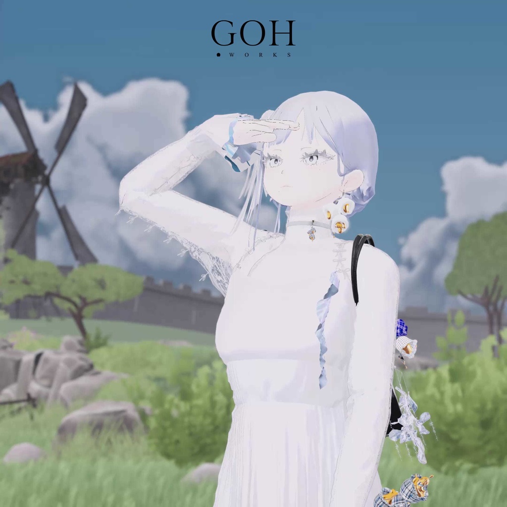 とろけるスズランのボンボン|イヤリング、ブローチ、ボンボン、チョーカー、ブレスレット、指輪、VRChat対応