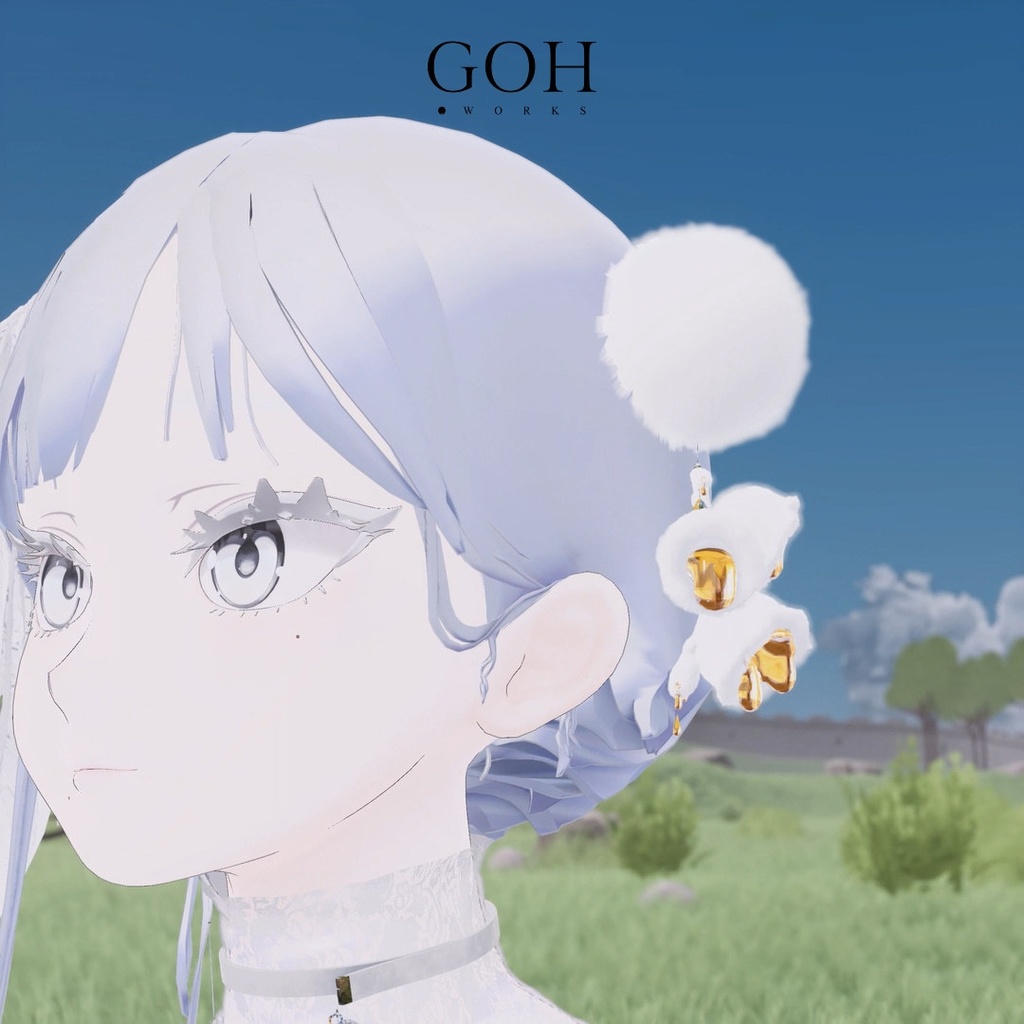 とろけるスズランのボンボン|イヤリング、ブローチ、ボンボン、チョーカー、ブレスレット、指輪、VRChat対応