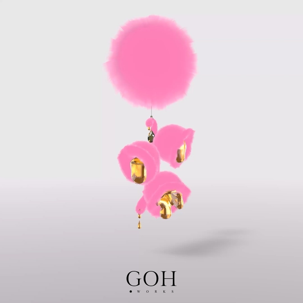 とろけるスズランのボンボン|イヤリング、ブローチ、ボンボン、チョーカー、ブレスレット、指輪、VRChat対応