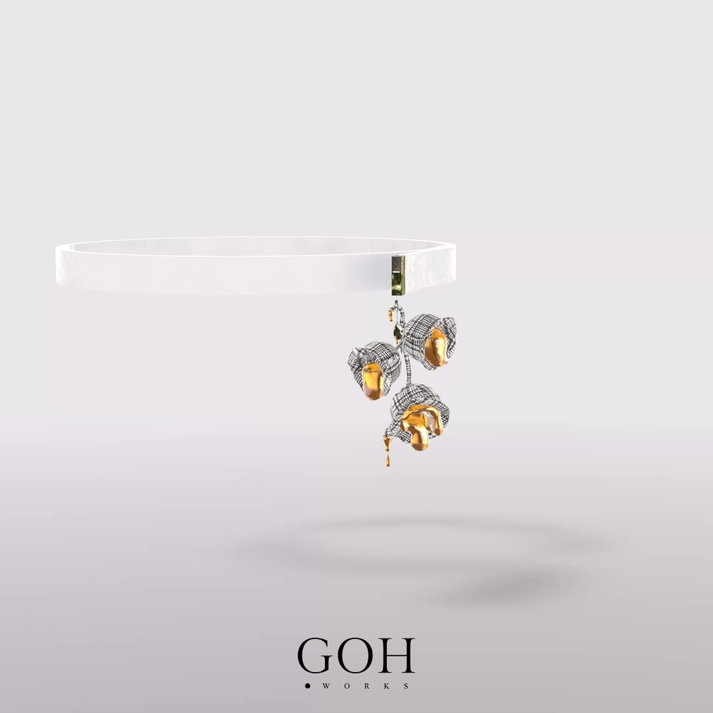 とろけるスズランのボンボン|イヤリング、ブローチ、ボンボン、チョーカー、ブレスレット、指輪、VRChat対応