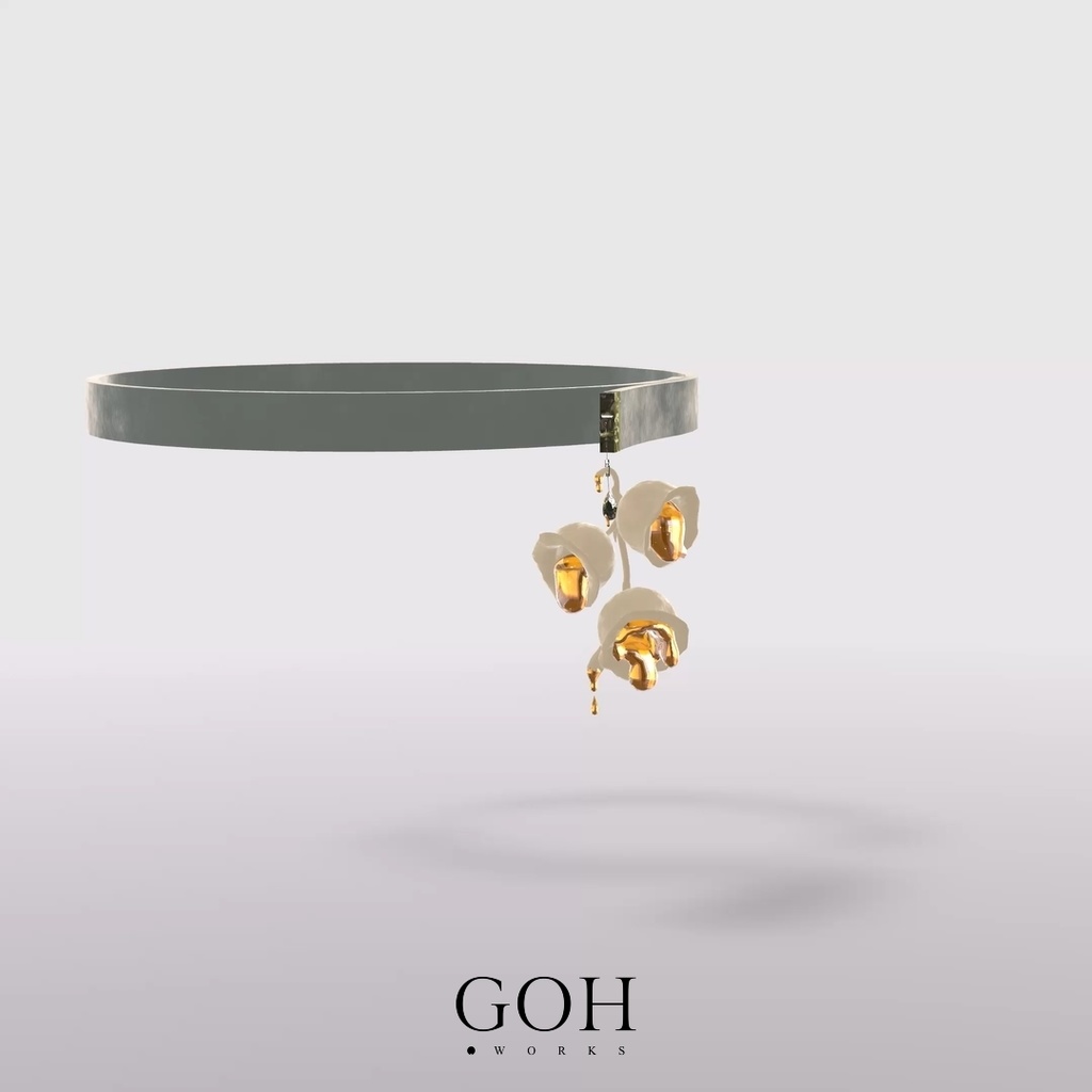 とろけるスズランのボンボン|イヤリング、ブローチ、ボンボン、チョーカー、ブレスレット、指輪、VRChat対応