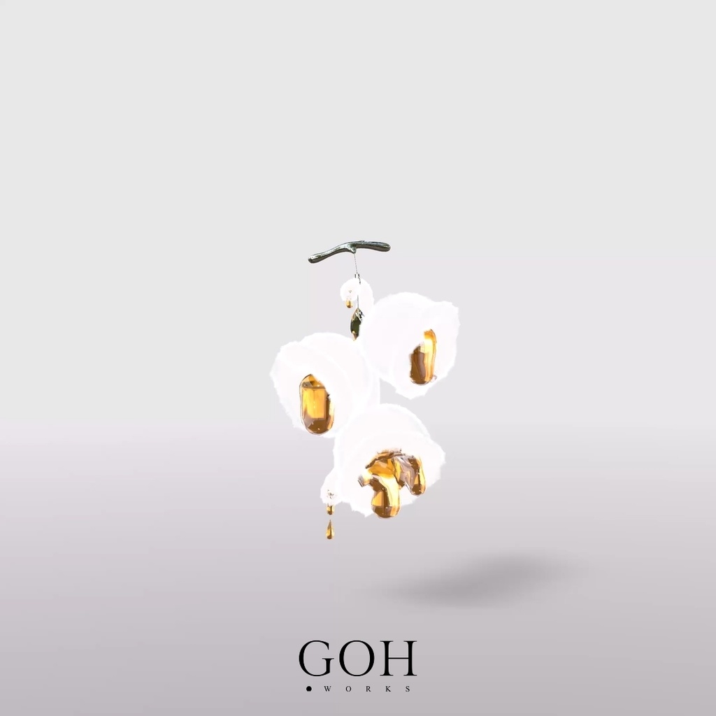 とろけるスズランのボンボン|イヤリング、ブローチ、ボンボン、チョーカー、ブレスレット、指輪、VRChat対応